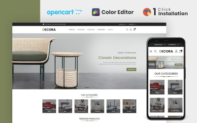 Decora Furniture Store OpenCart-sjabloon