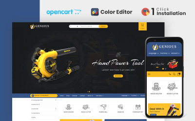 Genious Power Tools OpenCart Şablonu