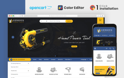 OpenCart Vorlage namens "Genious Power Tools" #84685