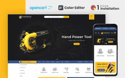 Шаблон OpenCart Genious Power Tools