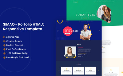 SIMAO V1.1- Modèle de page de destination réactive Porfolio HTML5