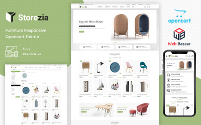 Storezia - 3 Furniture Store OpenCart Template