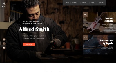 "ALF's - Personal Page Modern Multipage HTML" modèle web adaptatif #84789