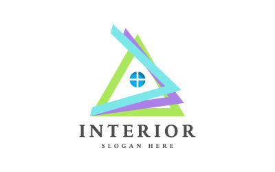 Conception de logo d&amp;#39;intérieur de maison créative
