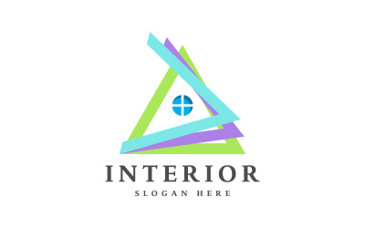 Creatief huisinterieur logo-ontwerp