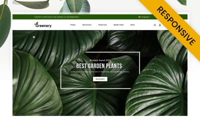 Greenery - modelo responsivo OpenCart da loja de plantas