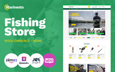 Marinesto - Tema classico di WooCommerce Elementor per l'ecommerce di pesca