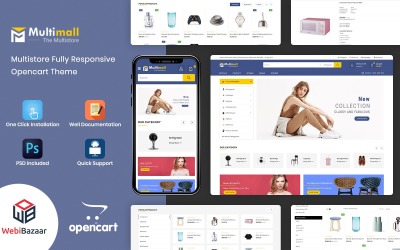 Multimall - Modewinkel OpenCart-sjabloon