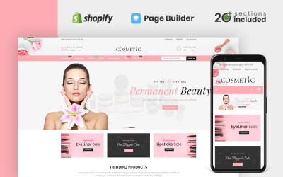 Responsive Cosmetics Store Shopify Theme #84785