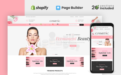 Reszponzív Cosmetics Store Shopify sablon 84785