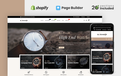 Reszponzív Watch Store Shopify sablon 84702