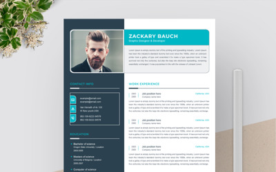 Szablon CV Zackary