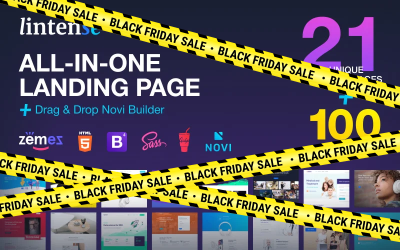 Template di Landing Page Responsive #84721 "Lintense - All-in-one"