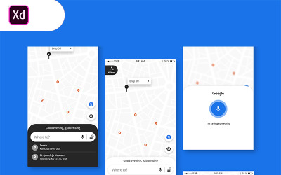 Uber Travel UI App UI Elements
