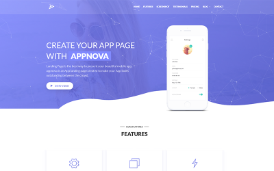 Appnova - Modèle de page de destination d'application
