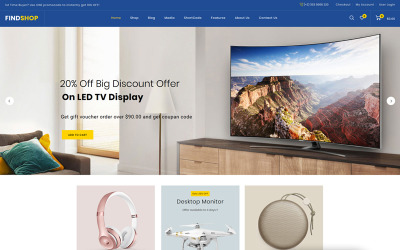 "Findshop - Mega Store" thème WooCommerce adaptatif #84827