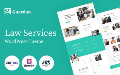 Guardan - tema WordPress Elementor clássico multifuncional de serviços jurídicos