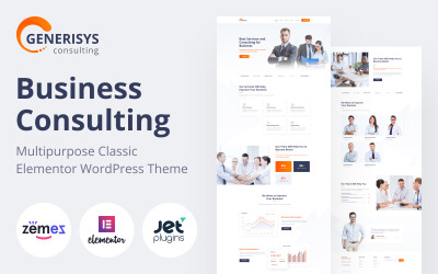 Generisys - Affärsrådgivning Multipurpose Classic WordPress Elementor Theme