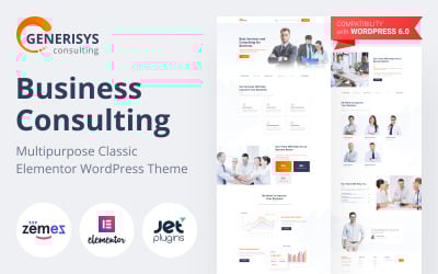 Generisys - Corporate Advisory &amp;amp; Business Consulting WordPress Elementor Theme