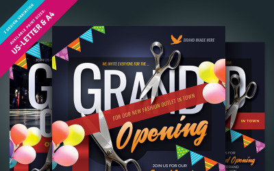 Grand Opening Flyer - mall för företagsidentitet