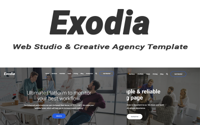 Responsywny szablon strony www Exodia - Web Studio & Creative Agency #84927