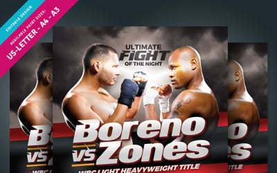 Boxing Night Flyer &amp;amp; Poster - Huisstijlsjabloon