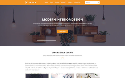 H Interior - Modèle PSD de design d'intérieur et d'architecture