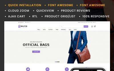 Melittin - Bag Store OpenCart-sjabloon