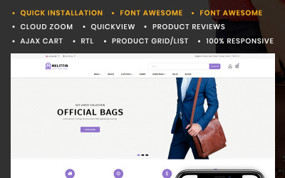 Melittin - OpenCart шаблон магазина сумок