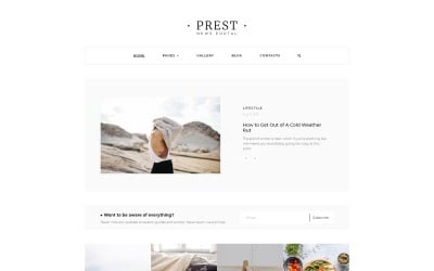 Perst - News Portal Multipage Kreatywny szablon Joomla