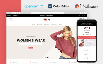 Plantilla OpenCart "Style Fashion Store" #85066