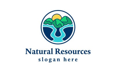 Progettazione del logo del parco all&amp;#39;aperto delle risorse naturali
