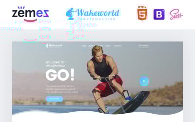 Wakeworld - Surfen Mehrseitige kreative HTML-Website-Vorlage