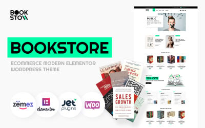 BookSto - Bookstore ECommerce Nowoczesny motyw Elementor WooCommerce