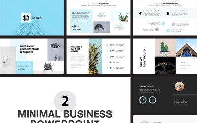 Business Minimal Presentation Pack PowerPoint template