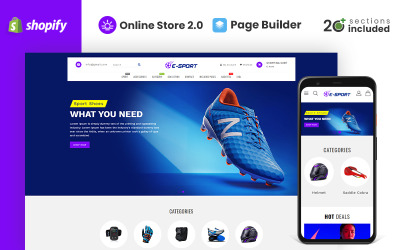 Esport Sports Store Shopify-tema