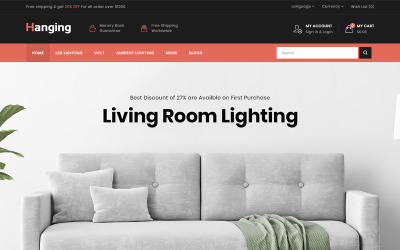 Hanging - Lighting Store OpenCart Template