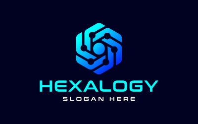 Kreativní design loga šestihranné technologie