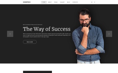 Modello Joomla Responsive #85106 "Copron - Financial Advisor Multipage Corporate"