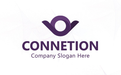 Modelo de logotipo de conexão