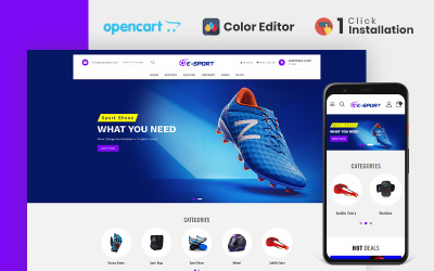 OpenCart шаблон магазина аксессуаров для киберспорта