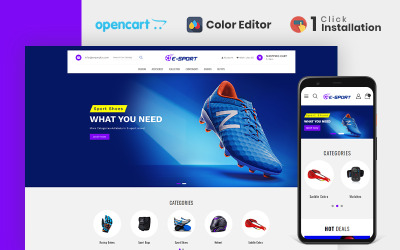 Plantilla OpenCart de Tienda de Accesorios Esport