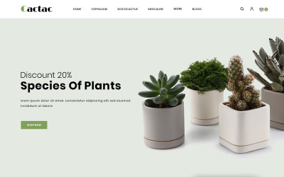 Responzivní OpenCart šablona "Cactac - Plant Shop" #85111