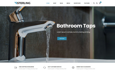 Sterling - Bathroom Accessories Store WooCommerce Theme Tema WooCommerce №85157