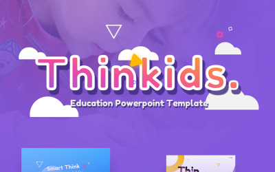 Thinkids - Eğlenceli Oyunlar ve Eğitim PowerPoint şablonu