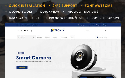 Tronex Electronics Store OpenCart Şablonu