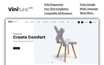Viniture - Modèle OpenCart de la boutique de meubles