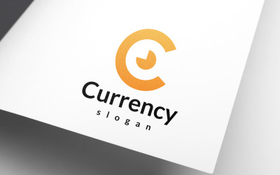 Vision bokstaven C valuta logotyp design