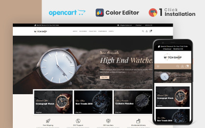 Watch And Accessories Store OpenCart Template