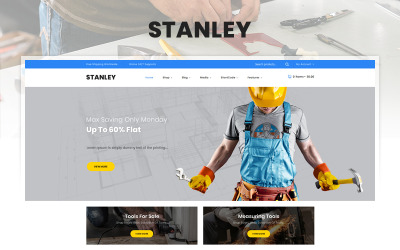 WooCommerce Theme namens "Stanley - Tools Hardware Store" #85128